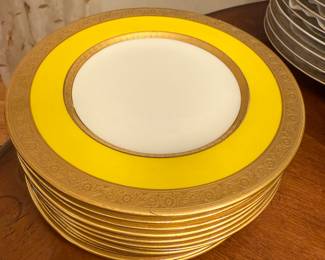 Royal Worcester- Stunning set of gilded plates. Rare