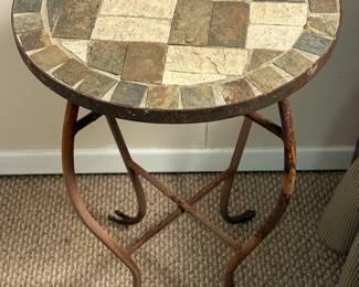 Slate top side table...