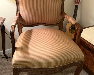 3 gorgeous oversized striped arm chairs