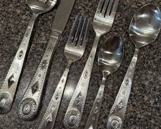 Southwestern Motif Stainless Steel "TAOS" pattern flatware set...