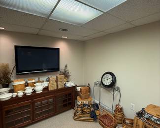 Massive entertainment center, great for movies, albums and record players