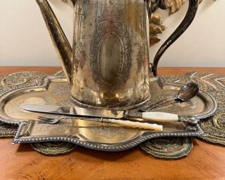 Late 19th Century Silver-plate coffee pot 