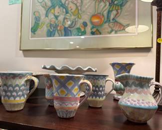 Nice collection of 1994 Mackenzie Childs Mugs