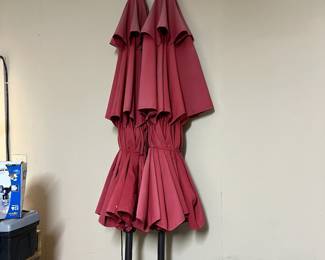 TWO large outdoor umbrellas!