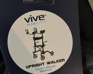 VIVE Mobility Upright Walker...HARD TO FIND! These are wonderfully helpful for anyone with mobility issues who wants to keep moving! also can sit down with it...amazing! Like new!