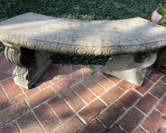 Beautiful meditation benches...concrete...there's a pair...they are awesome!
