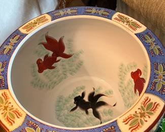 Interior of the beautiful Koi bowl.