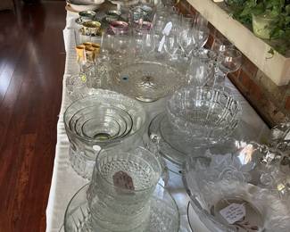 SO many lovely serving pieces, dishes, Hostess sets for your entertaining.