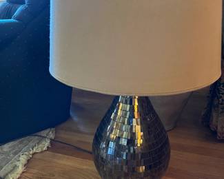 We have a pair of these beautiful mirrored piece lamps...lovely in any room and go with almost any decor!