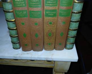 BORGHESE Book ends with 4 World's Greatest Literature books. 