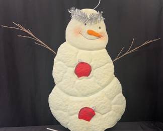 Large Metal Snowman Decoration