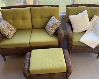 Green Wicker Patio Set By Martha Stewart Living