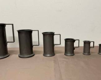 Vintage Pewter Measuring Cups