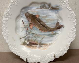 Vintage Hermann Ohme Handpainted Fish Plate