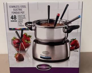 Stainless Steel Electric Fondue Pot New