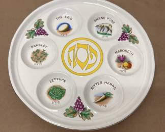 Passover Seder Ceramic Plate