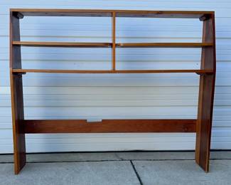 MCM Wood Headboard with Shelves