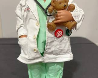 Clothtique by Possible Dreams Dr. Claus with Bear