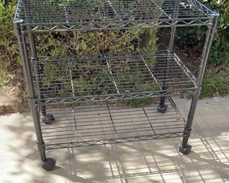 Rolling Metal Shelf Unit
