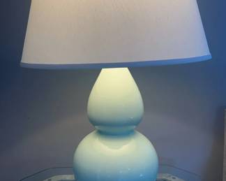 Mint Green Lamp with Light Shade