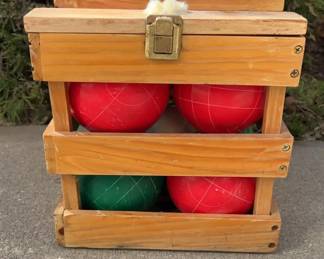 Bocce Ball Set in Crate