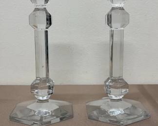Vintage Val St. Lambert Gardenia 9.5 Candlesticks