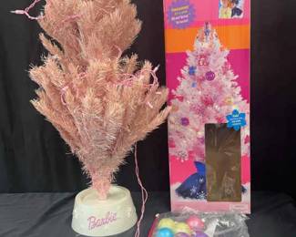 Barbie Pink Lightup Christmas Tree with Ornaments