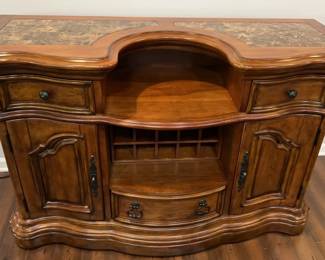 Pulaski Montecito Server Base with Power Moveable Wine Rack
