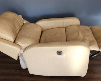 Electrical Beige Recliner Leather