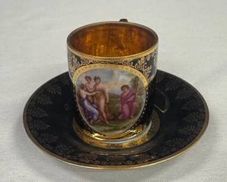Royal Vienna Porcelain Demitasse Cu And Saucer