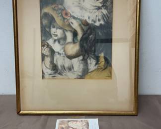 Framed Renoir Lithographic Reproduction