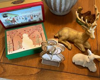 CHRISTMAS CARDS AND SMALL AMOUNT OF DECOR