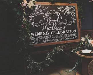 Inspiration of 1910’s schoolhouse blackboard