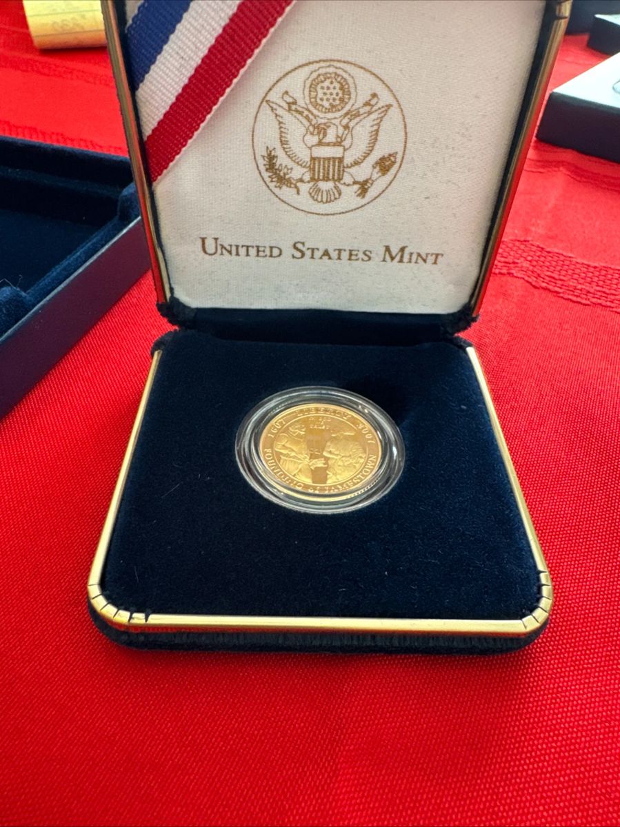 One of several gold going in different sizes & denominations