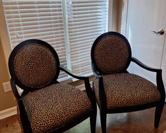 Leopard occasional chairs