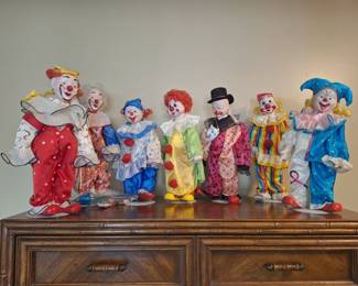 Porcelain clowns