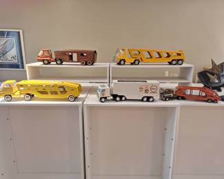 Vintage metal toy trucks
