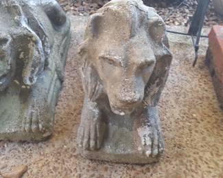 Pair of concrete lions