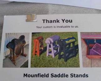 1 Mounfield Saddle Stand, new in box