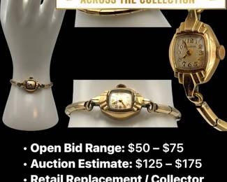 Lot # : 92 - 1952 Bulova 12K Gold Filled Ladies Wristwatch