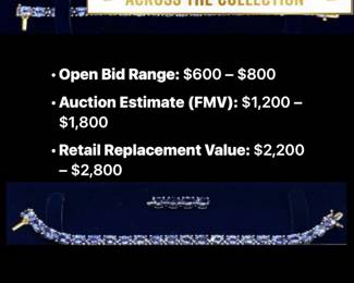 Lot # : 5 - Sterling & 14K Bracelet w/ 21 Tanzanites (20 ctw)