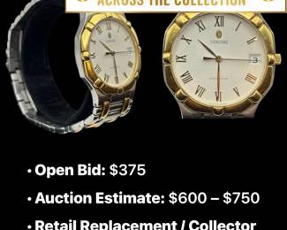 Lot # : 35 - Concord Saratoga XL Swiss SS & 18K GP Men’s Watch