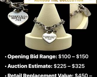 Lot # : 20 - “Return to Tiffany" & Company .925 Heart Bracelet
