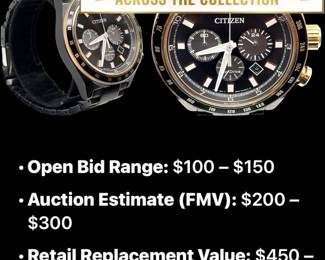 Lot # : 13 - Citizen Eco-Drive S. Steel Chronograph Wristwatch