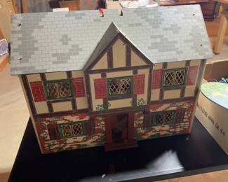 Vintage doll house in furniture