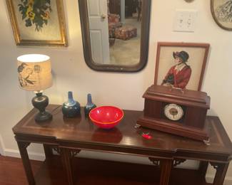 Wonderful glass collectibles , the clock is a reproduction