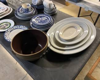 White Ironstone platters