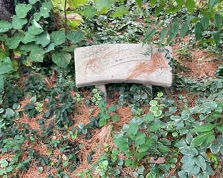 Concrete garden bench