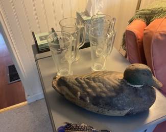 Falstaff mugs, unique duck decoy