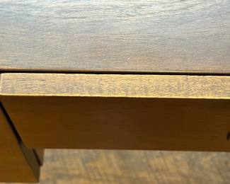 Item #3 - Ashley Furniture Desk 1. Middle drawer shows light sings of wear. L- 63"  D- 28" H- 33 1/4.                     Price - $125.00.